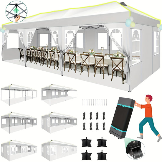 10x30 Party Tent Waterproof UPF 50 Easy Setup